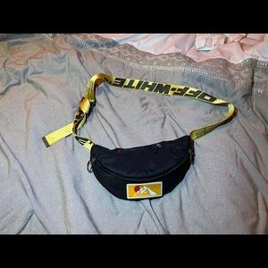 off white cross body fanny pack